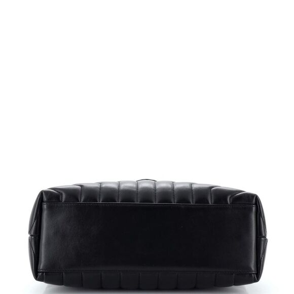 Saint Laurent Loulou Shoulder Bag Matelasse Chevron Leather Medium Black - Picture 4 of 9